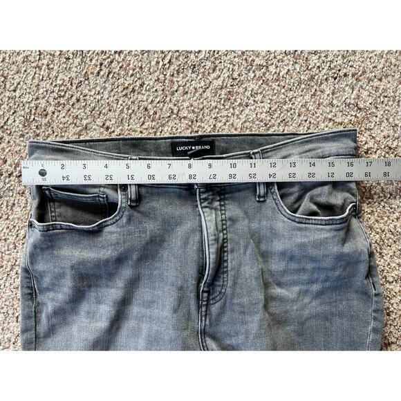 Lucky Brand Bridgette High Rise Skinny Jean, Gray, 14/32, Raw Hem, 26" Inseam - Picture 4 of 15